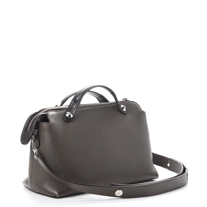 Fendi Vitello Dolce 4 Color Medium By The Way Boston Bag Carbone Grigio Polvere Multicolor 4 of 15