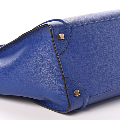 Celine Drummed Calfskin Mini Luggage Indigo 9 of 10