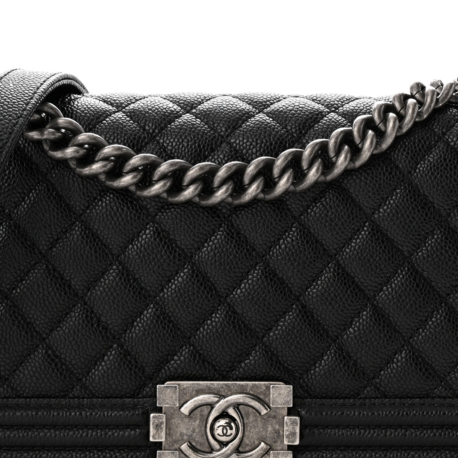 Chanel Caviar Quilted Medium Boy Flap Black 8 of 11