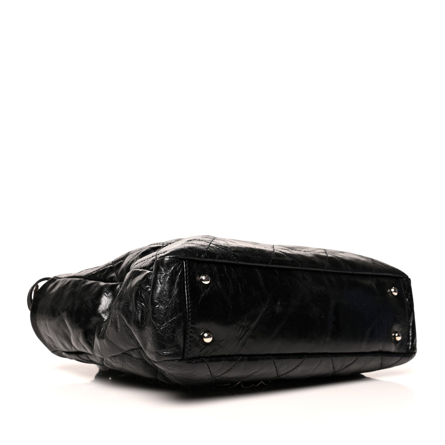 Chanel Glazed Calfskin Lambskin Portobello Tote Black 4 of 11