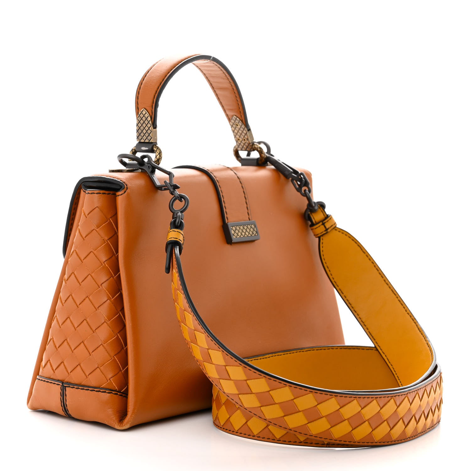 Bottega Veneta Nappa Small Piazza Bag Terracota 3 of 15
