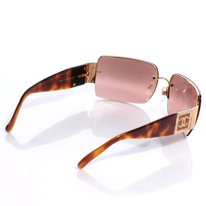 Chanel Tortoise Crystal CC Logo Sunglasses 4095-B 2 of 6