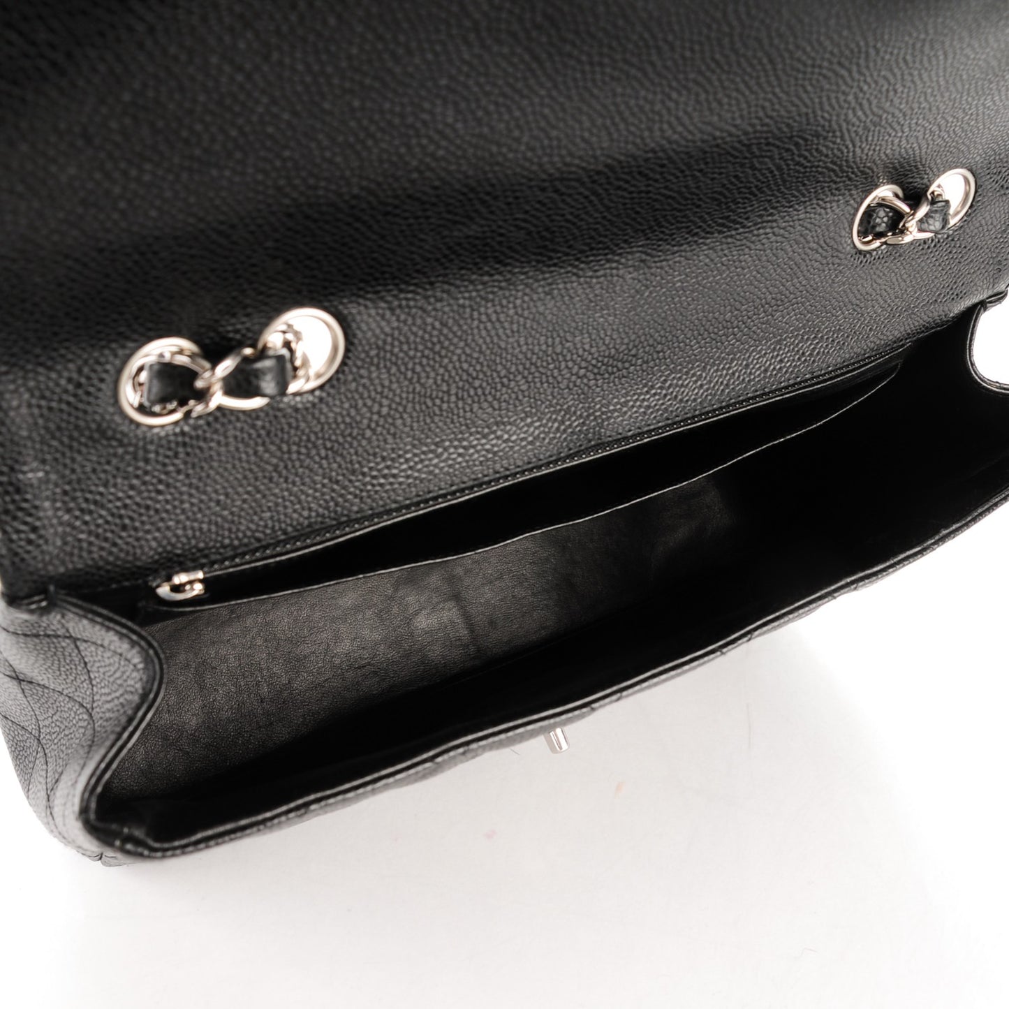 Caviar Quilted Jumbo Single Flap Black