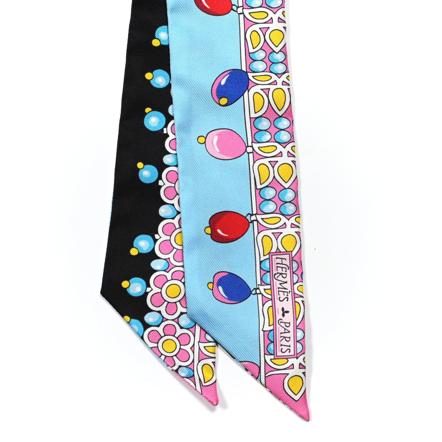 Silk Parures Des Maharajas Twilly Ciel Black Rose Vif