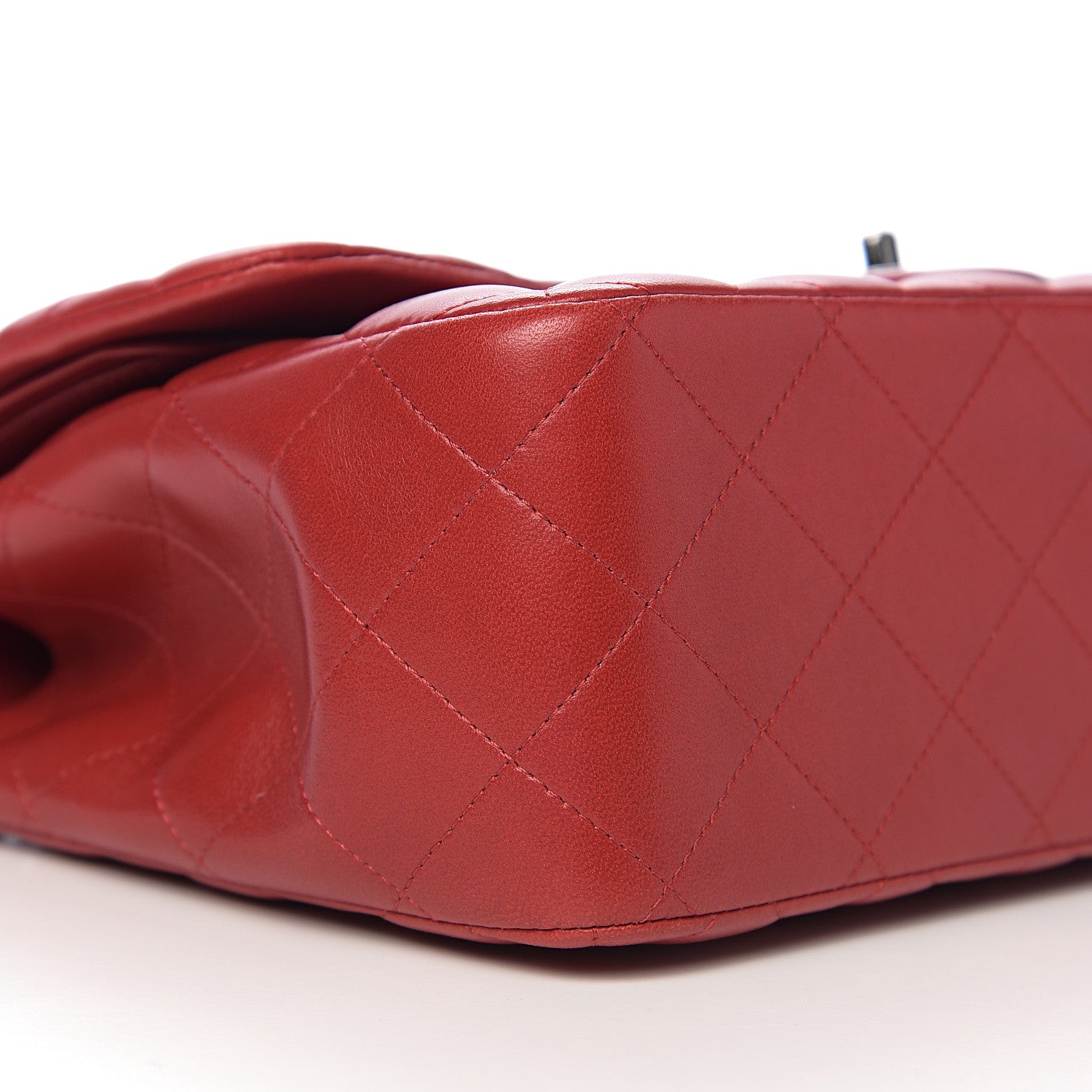 Chanel Lambskin Quilted Jumbo Double Flap Red 7 of 10