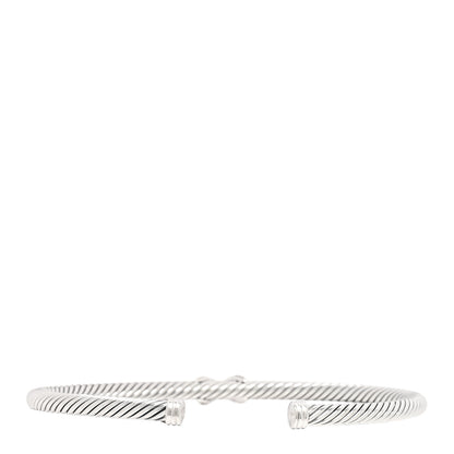 David Yurman Sterling Silver Diamond 4mm X Cable Bracelet 2 of 3