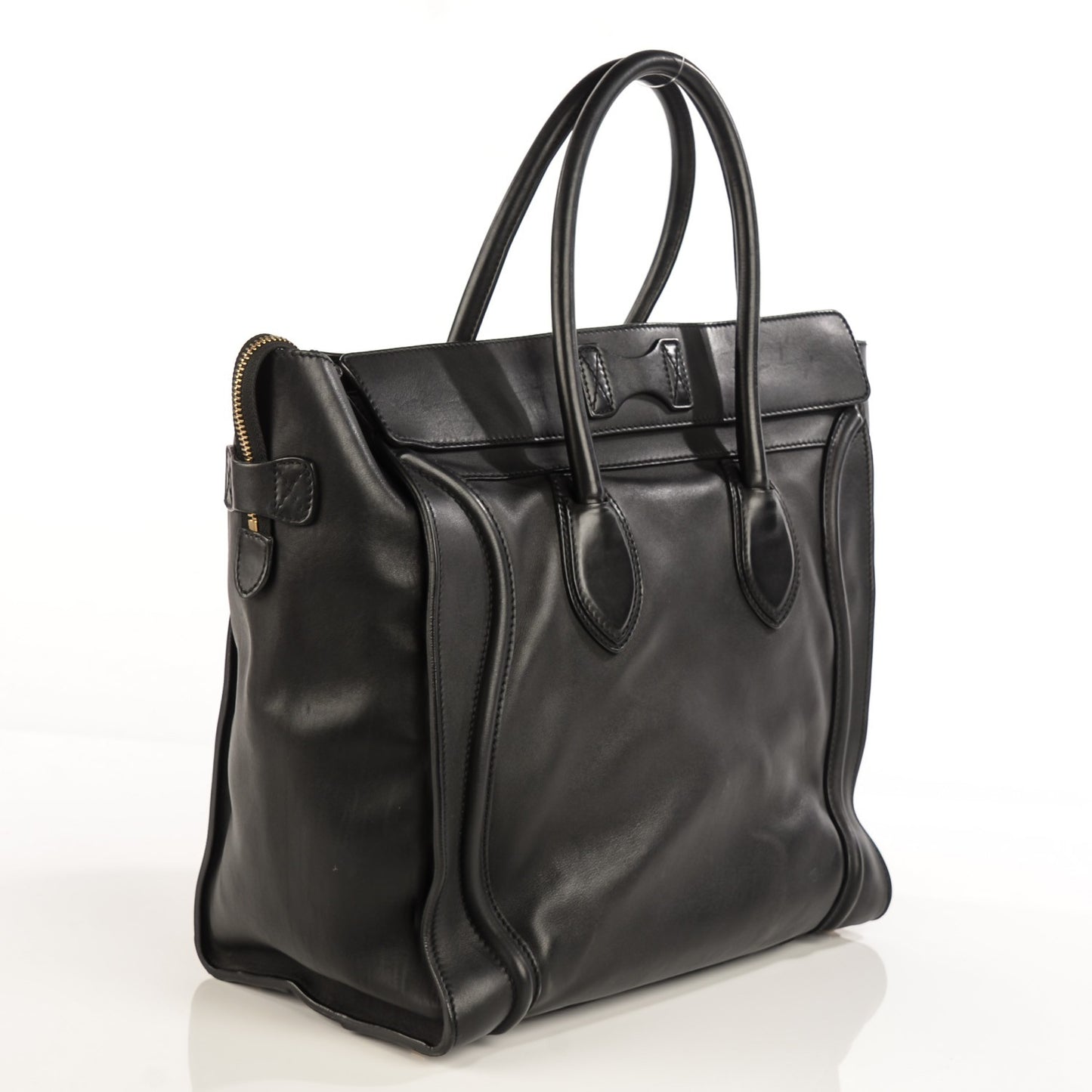 Smooth Calfskin Medium Luggage Black