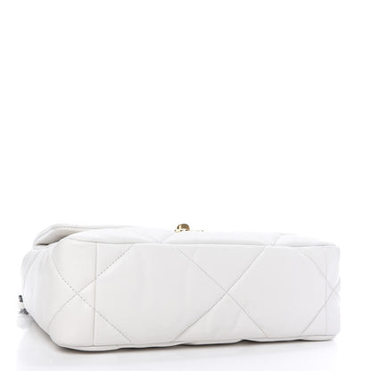 Chanel Goatskin Quilted Medium 19 Flap White 4 of 11