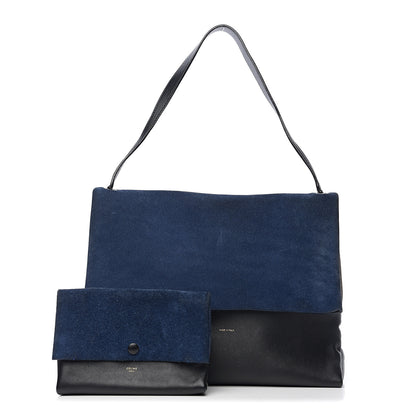 Celine Calfskin Suede All Soft Shoulder Bag Ocean Blue 1 of 9