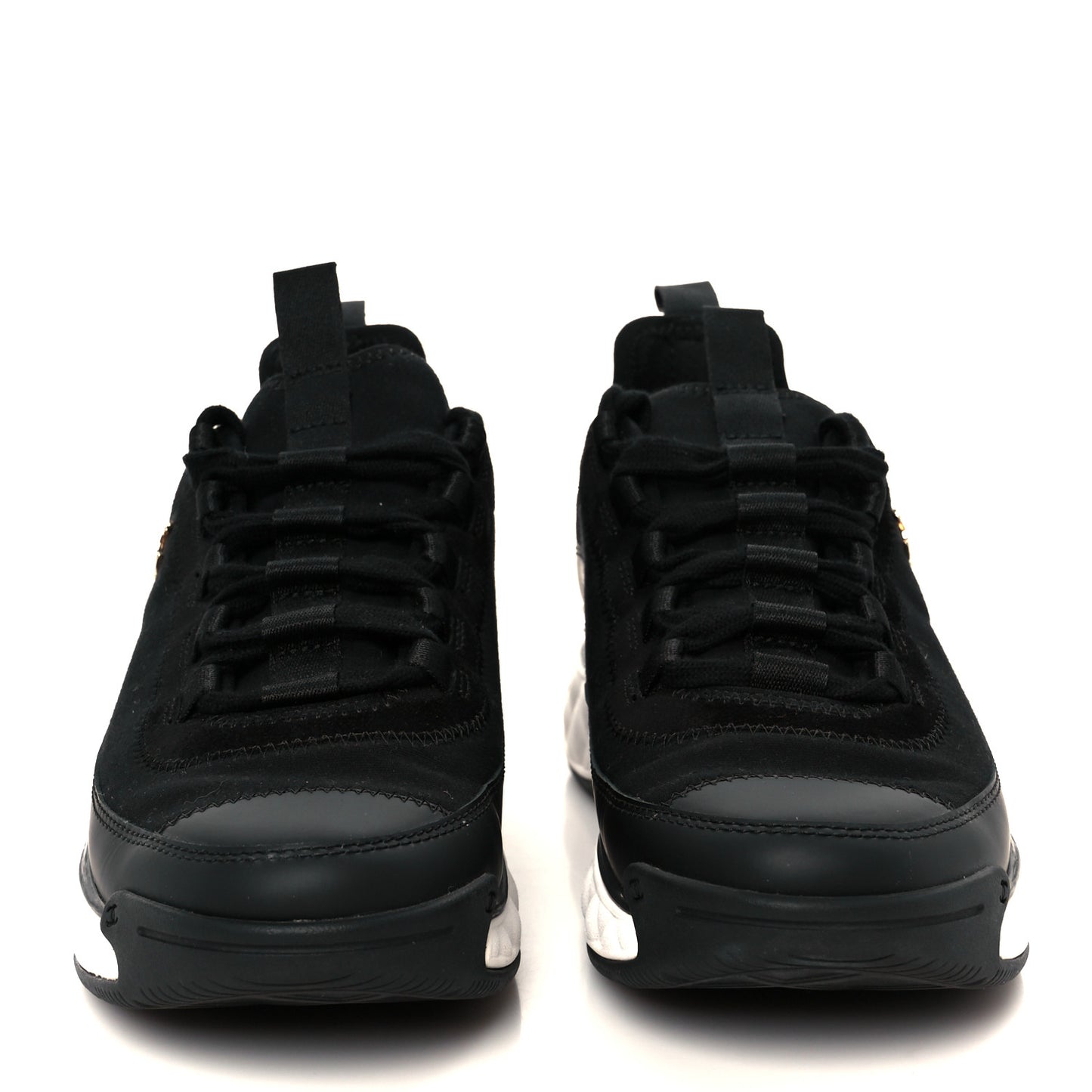Velvet Calfskin Mixed Fibers CC Sneakers 36.5 Black
