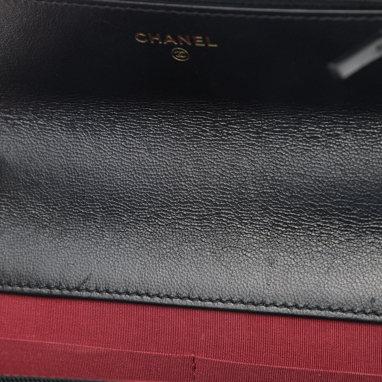 Goatskin Quilted Chanel 19 Wallet On Chain WOC Black