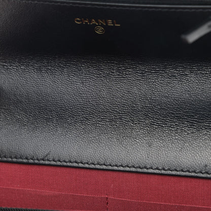 Chanel Goatskin Quilted Chanel 19 Wallet On Chain WOC Black 11 of 11
