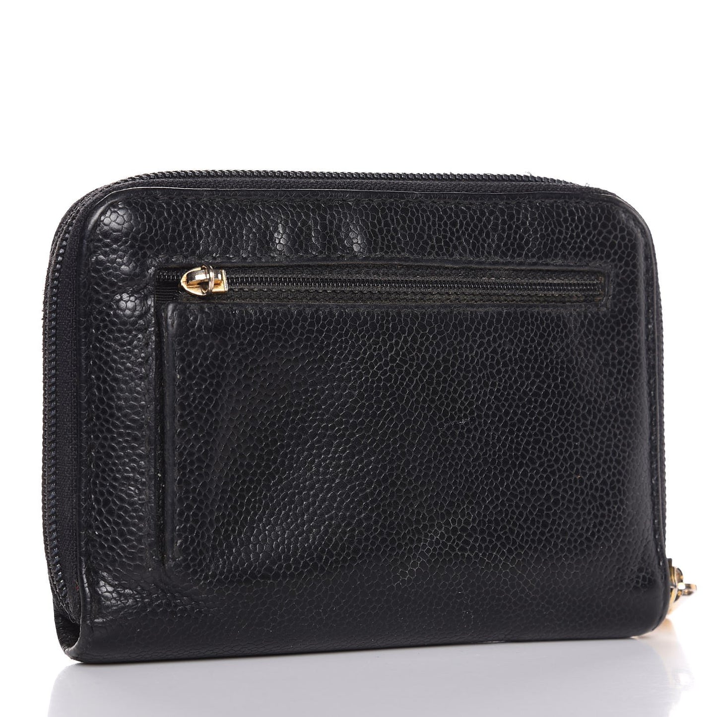 Caviar Timeless CC Zip Around Organizer Wallet Black