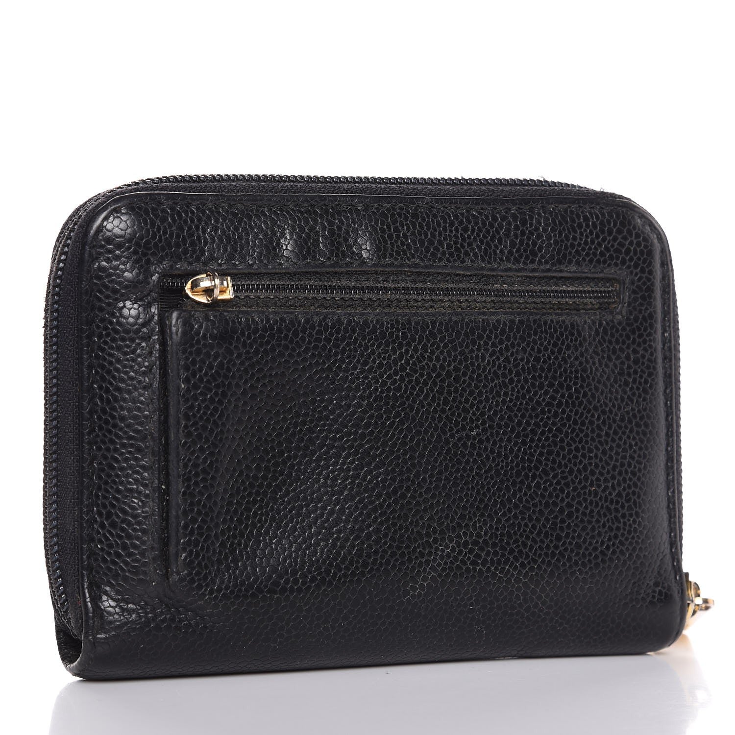 Chanel Caviar Timeless CC Zip Around Organizer Wallet Black 3 of 11