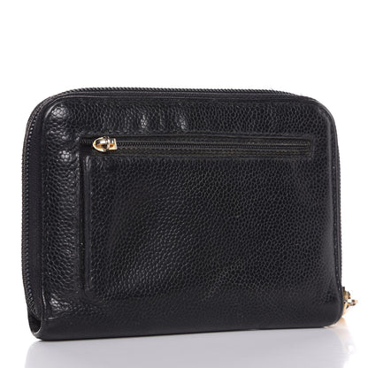 Chanel Caviar Timeless CC Zip Around Organizer Wallet Black 3 of 11