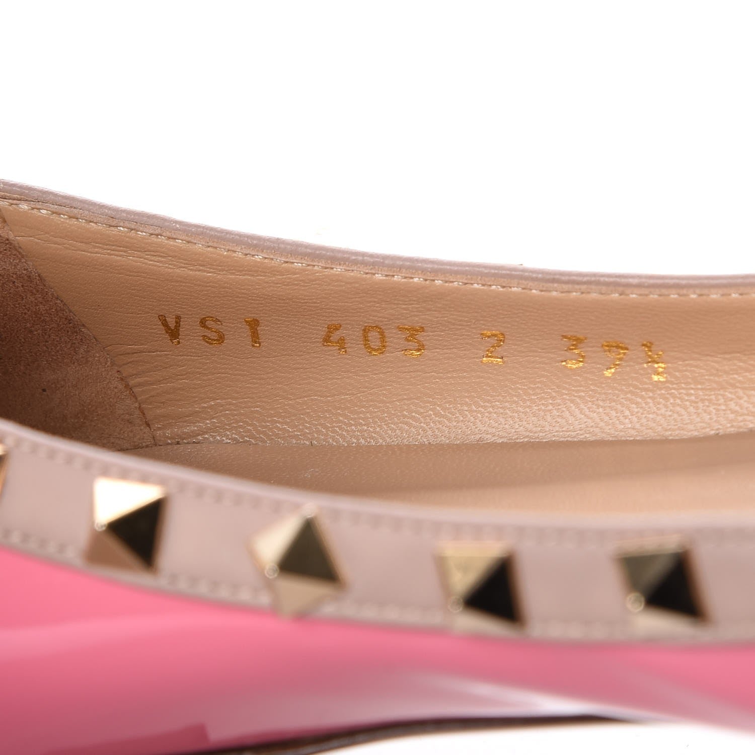 Valentino Garavani Patent Nappa Rockstud Ballerina Flats 39.5 Ninphea Poudre 10 of 20