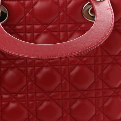 Christian Dior Lambskin Cannage Large Lady Dior Red 11 of 18