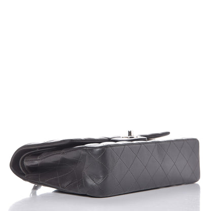 Chanel Lambskin Quilted Medium Double Flap Dark Grey 4 of 8