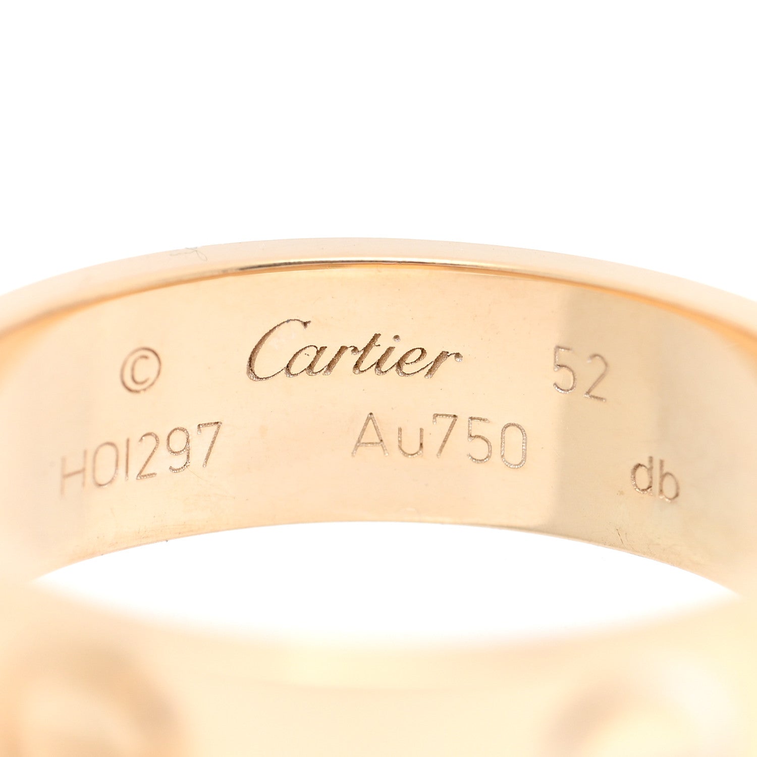 Cartier 18K Yellow Gold 5.5mm LOVE Ring 52 6 4 of 5