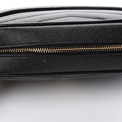 Saint Laurent Grain De Poudre Matelasse Monogram Mini Lou Camera Bag Black 7 of 12