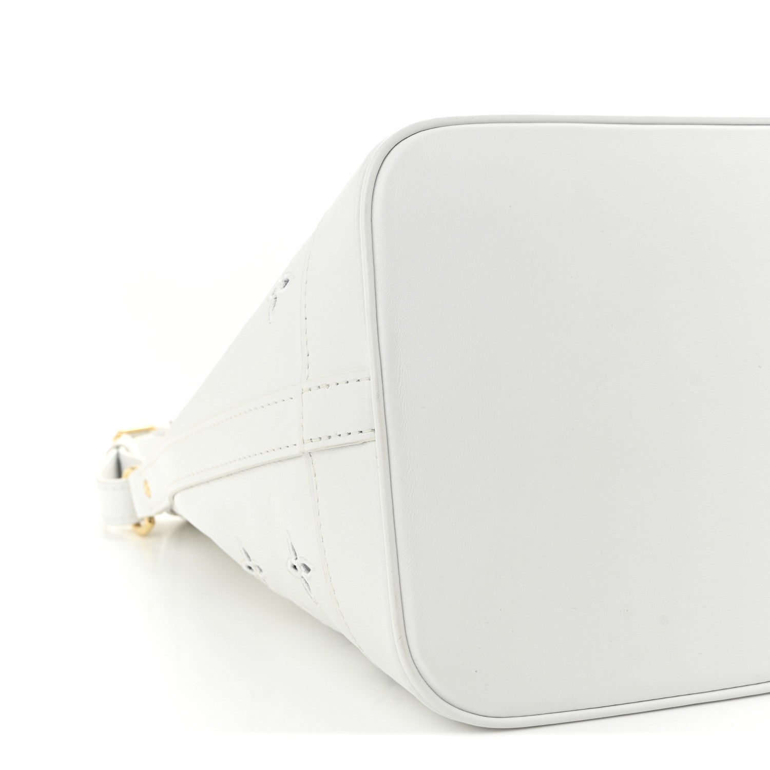 Louis Vuitton Calfskin Monogram Cutout Petit Noe White 8 of 9