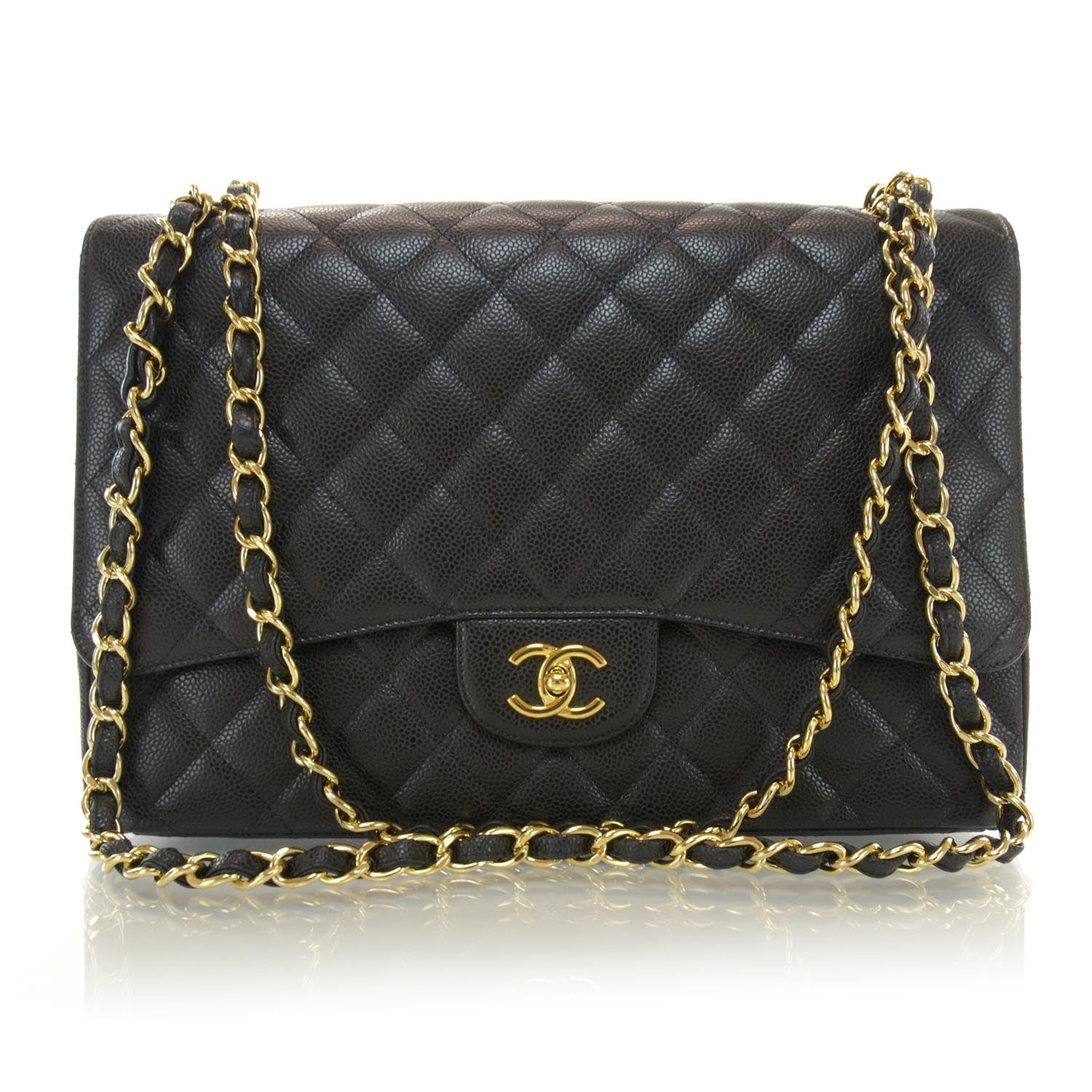 Chanel Caviar Maxi Single Flap Black 1 of 10