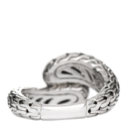 John Hardy Sterling Silver Classic Chain Bypass Ring 55 7.25 3 of 5