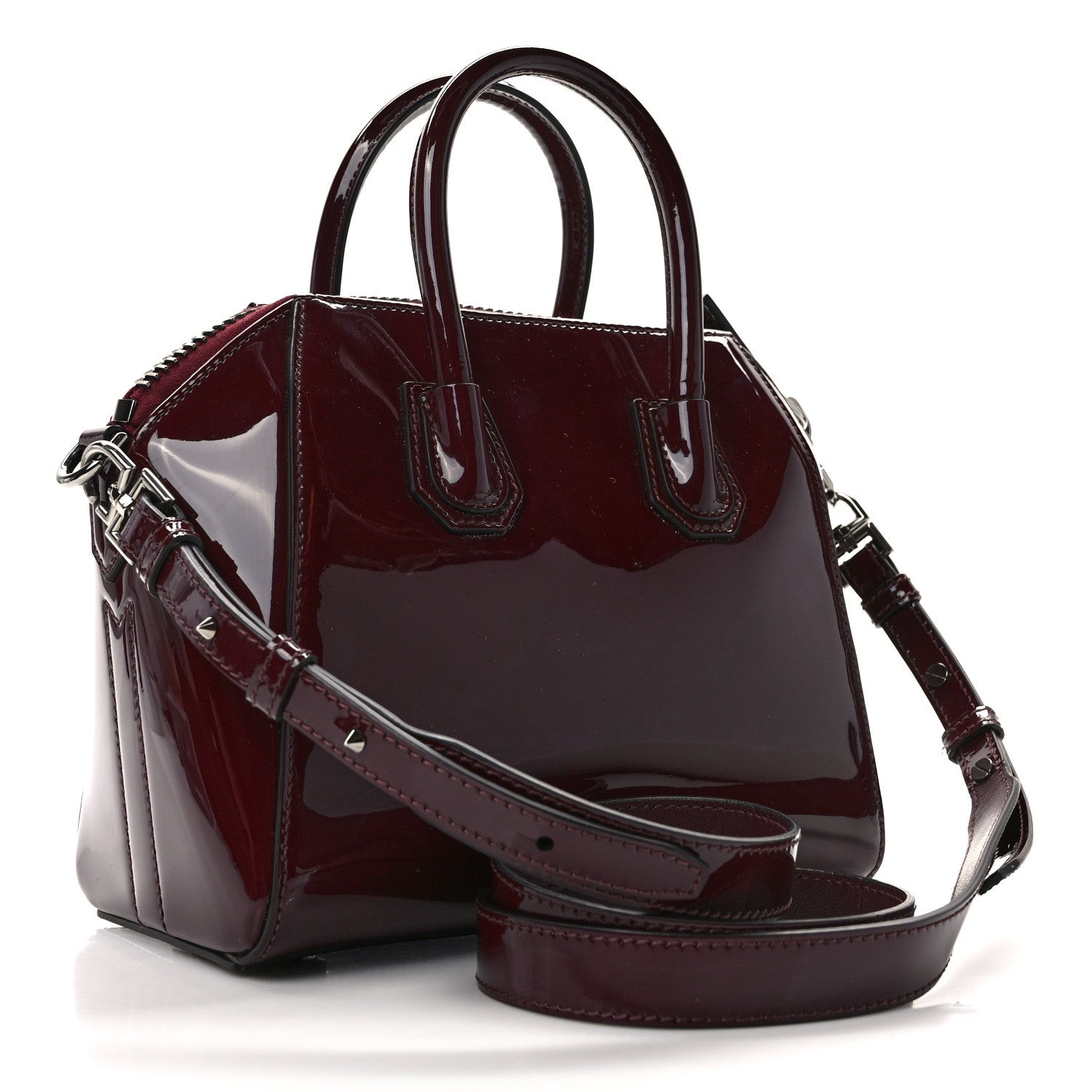 Givenchy Patent Calfskin Mini Antigona Burgundy 3 of 12