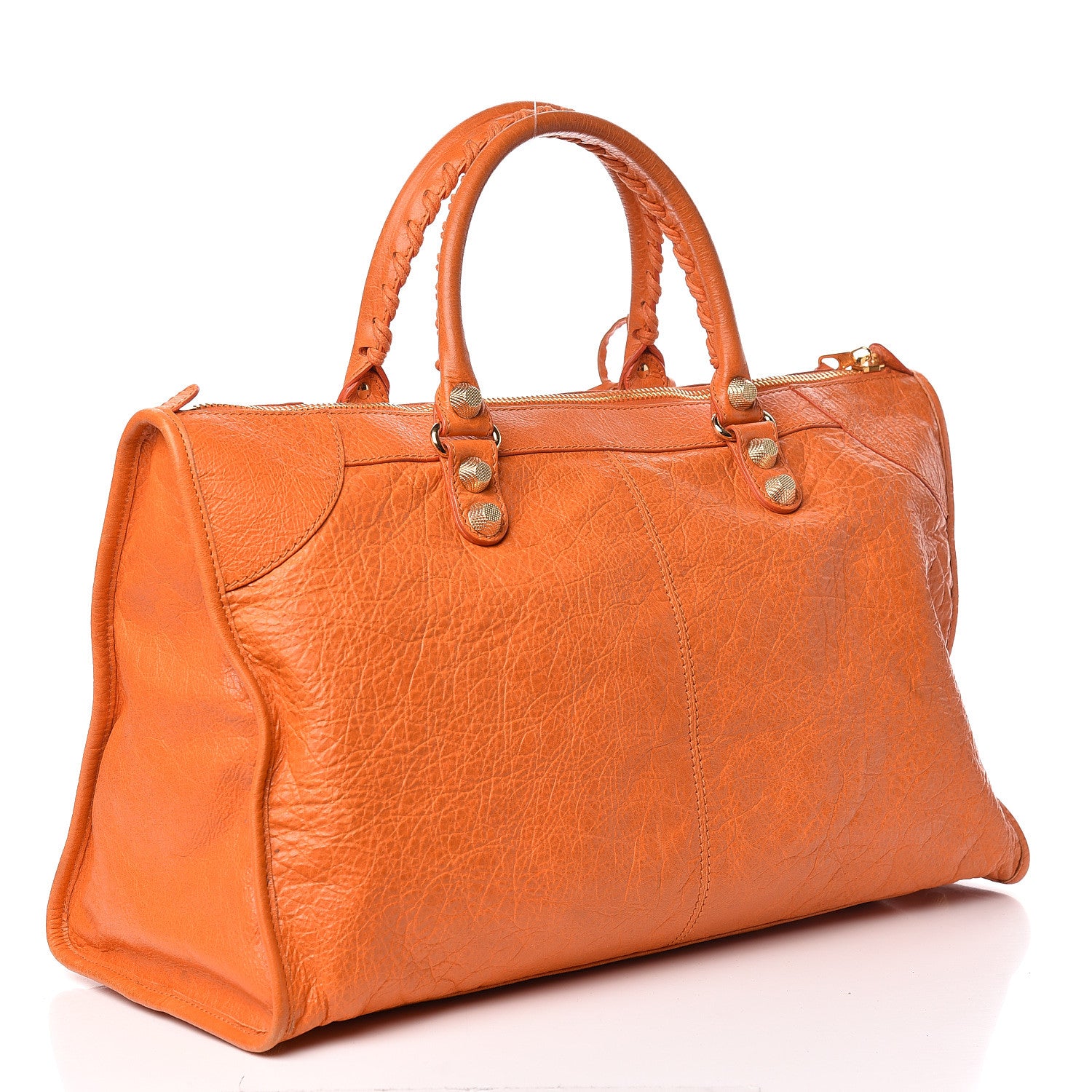 Balenciaga Agneau Giant 12 Gold Hardware Work Tangerine 3 of 13