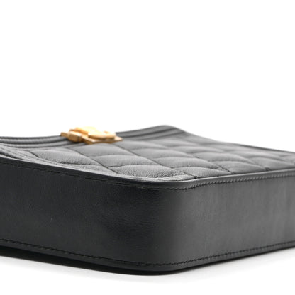 Chanel Calfskin Quilted Small Boy Clutch With Chain Black 10 of 12