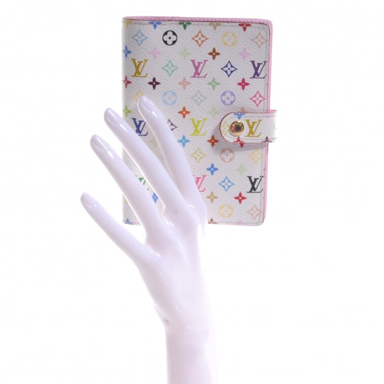 Monogram Multicolor Small Ring Agenda Cover White
