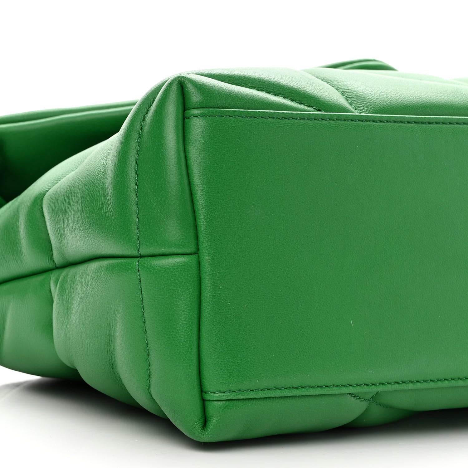 Saint Laurent Lambskin Quilted Small Loulou Puffer Monogram Chain Satchel New Vert 10 of 11