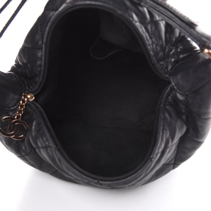 Chanel Lambskin Quilted Cloudy Bundle Hobo Black 5 of 17