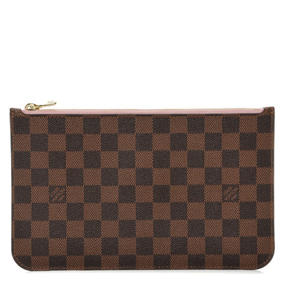Louis Vuitton Damier Ebene Neverfull MM GM Pochette Rose Ballerine 1 of 6