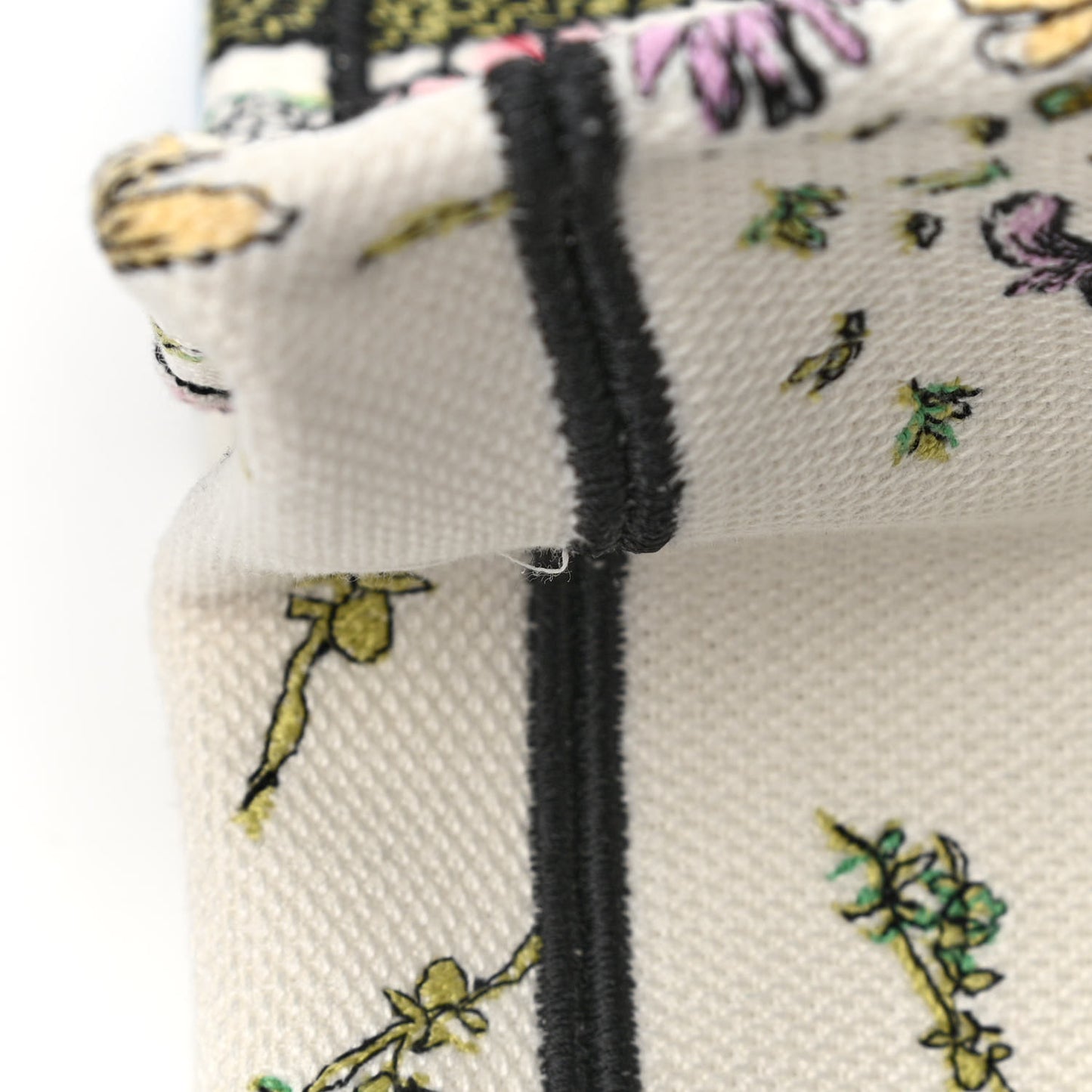 Canvas Embroidered Large D-Constellation Book Tote Latte Multicolor