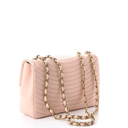 Chanel Lambskin Borse Romane Single Flap Light Pink 3 of 8