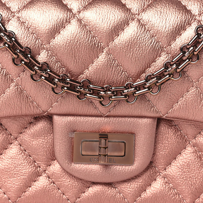 Chanel Metallic Grained Calfskin Quilted 2.55 Reissue Mini Flap Copper Pink 8 of 11