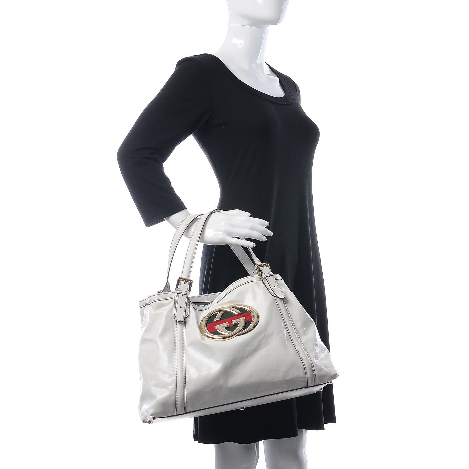 Gucci Dialux Medium Britt Tote Off White 2 of 15