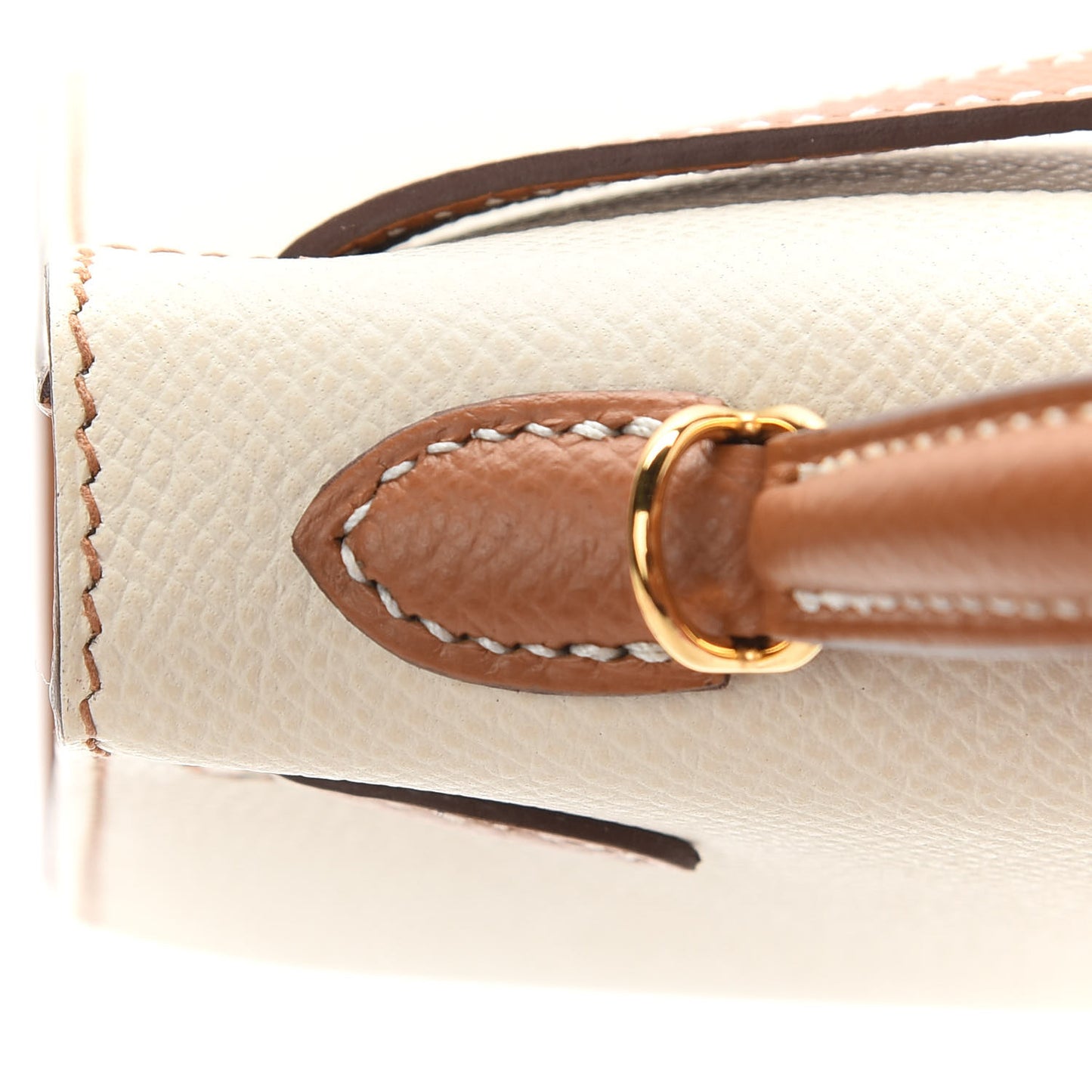 Epsom Horseshoe Mini Kelly Sellier 20 Craie Gold