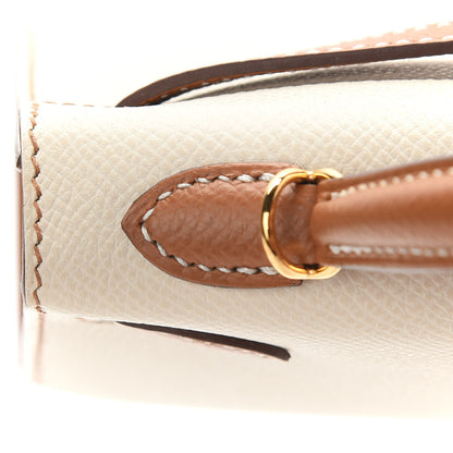 Hermes Epsom Horseshoe Mini Kelly Sellier 20 Craie Gold 10 of 33