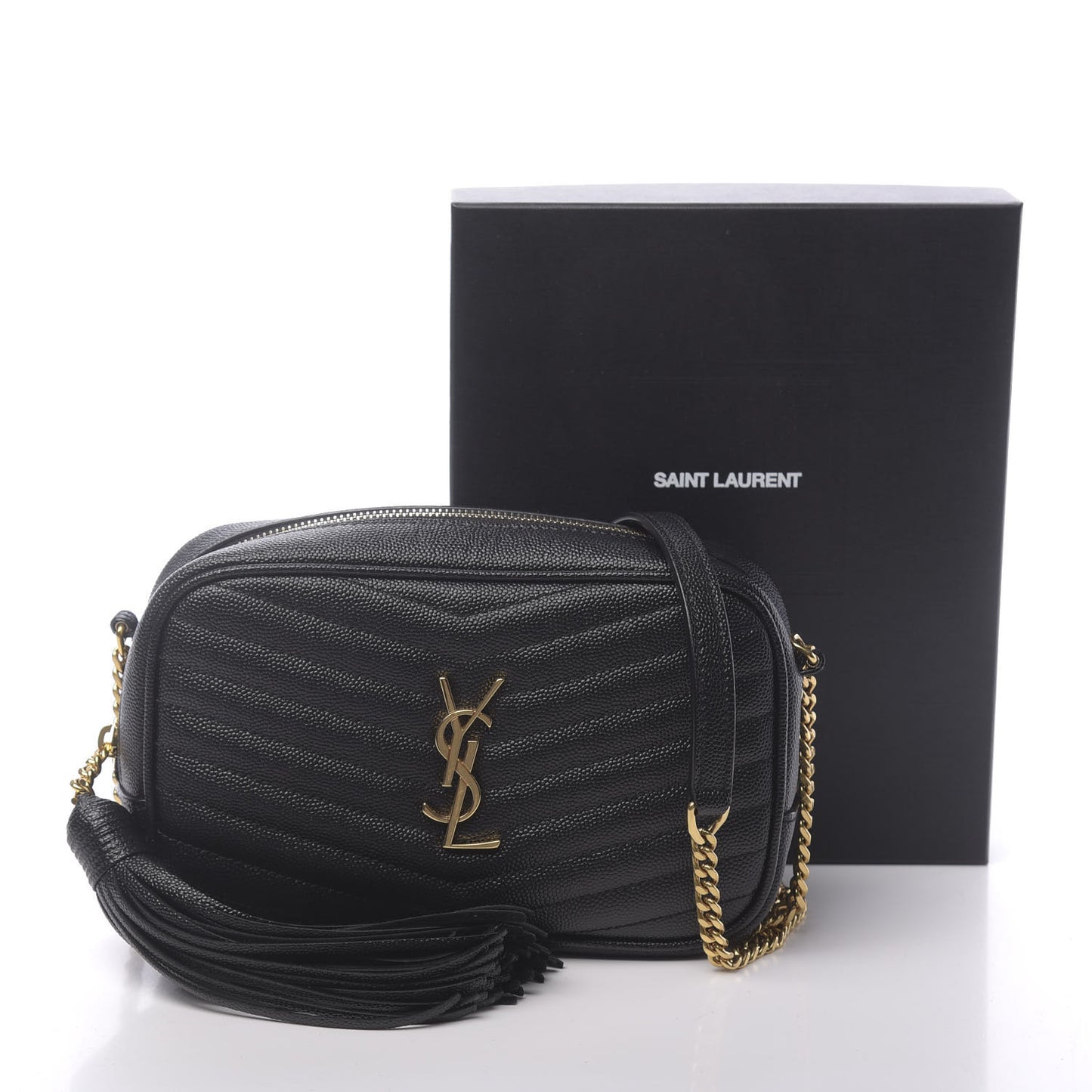 Grain De Poudre Matelasse Monogram Mini Lou Camera Bag Black