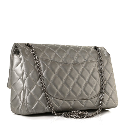 Chanel Metallic Aged Calfskin Quilted 2.55 Reissue 226 Flap Silver 3 of 15