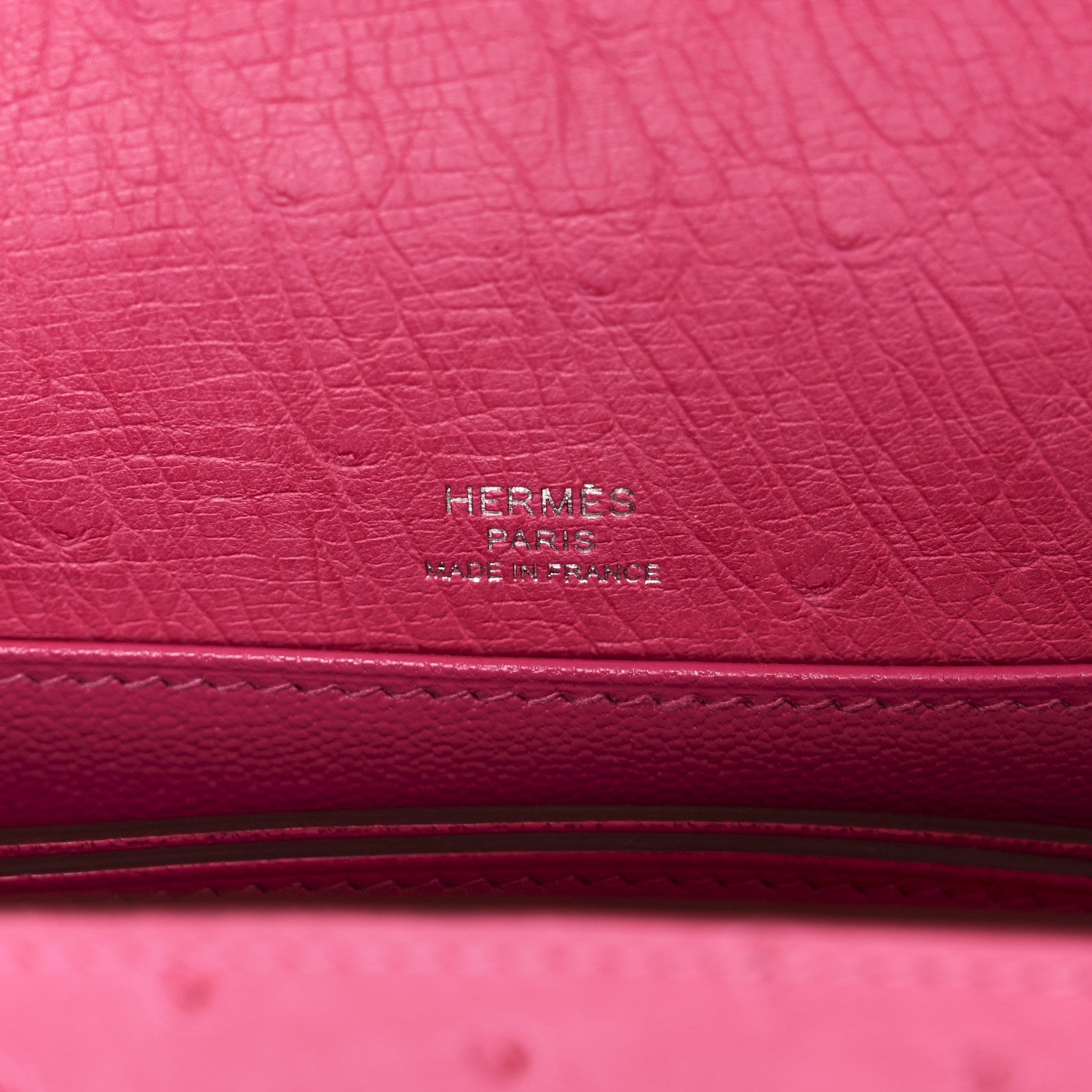 Hermes Ostrich Mini Sac Roulis Rose Tyrien 6 of 11