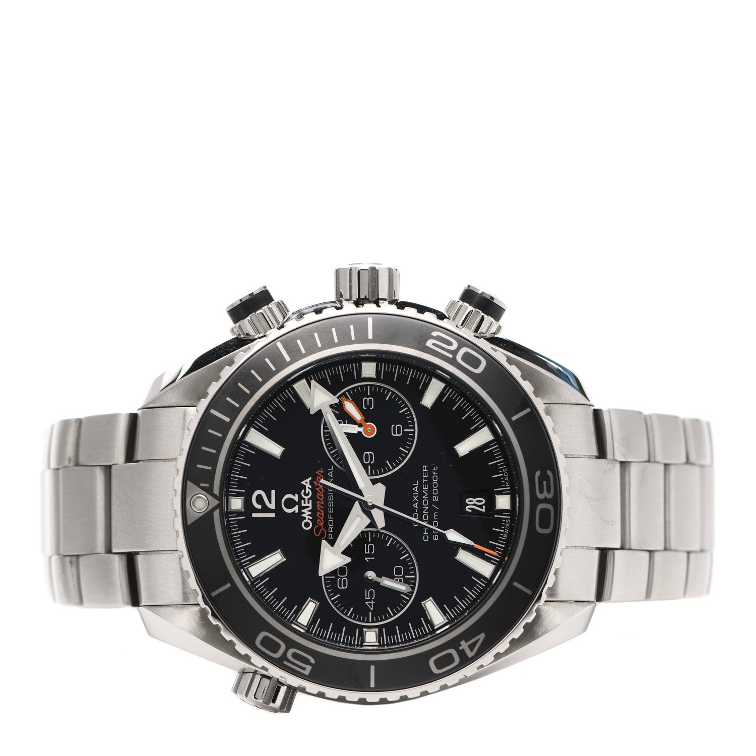 Omega Stainless Steel 46mm Seamaster Planet Ocean Chronograph Automatic Watch Black 232.32.46.51.01.003 2 of 5