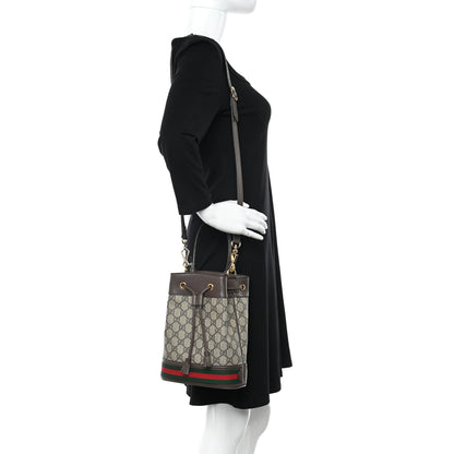 Gucci GG Supreme Monogram Web Small Ophidia Bucket Bag Brown 3 of 16