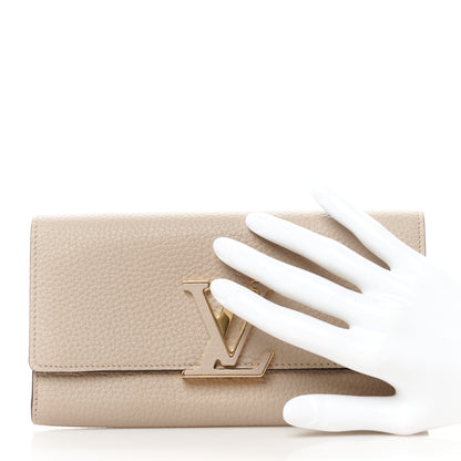 Louis Vuitton Taurillon Capucines Wallet Galet 2 of 10