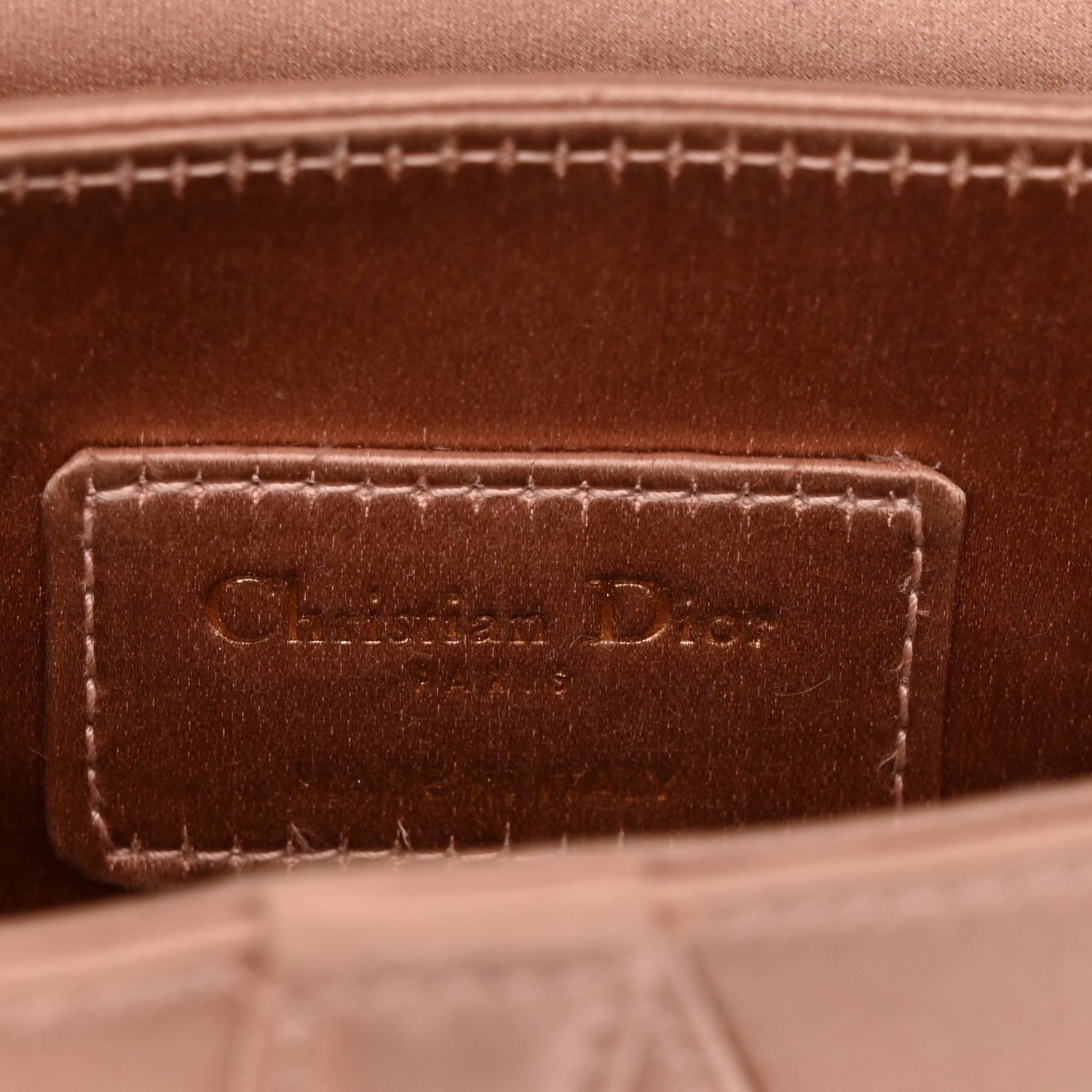 Christian Dior Satin Crystal Mini Saddle Bag Powder Beige 11 of 19