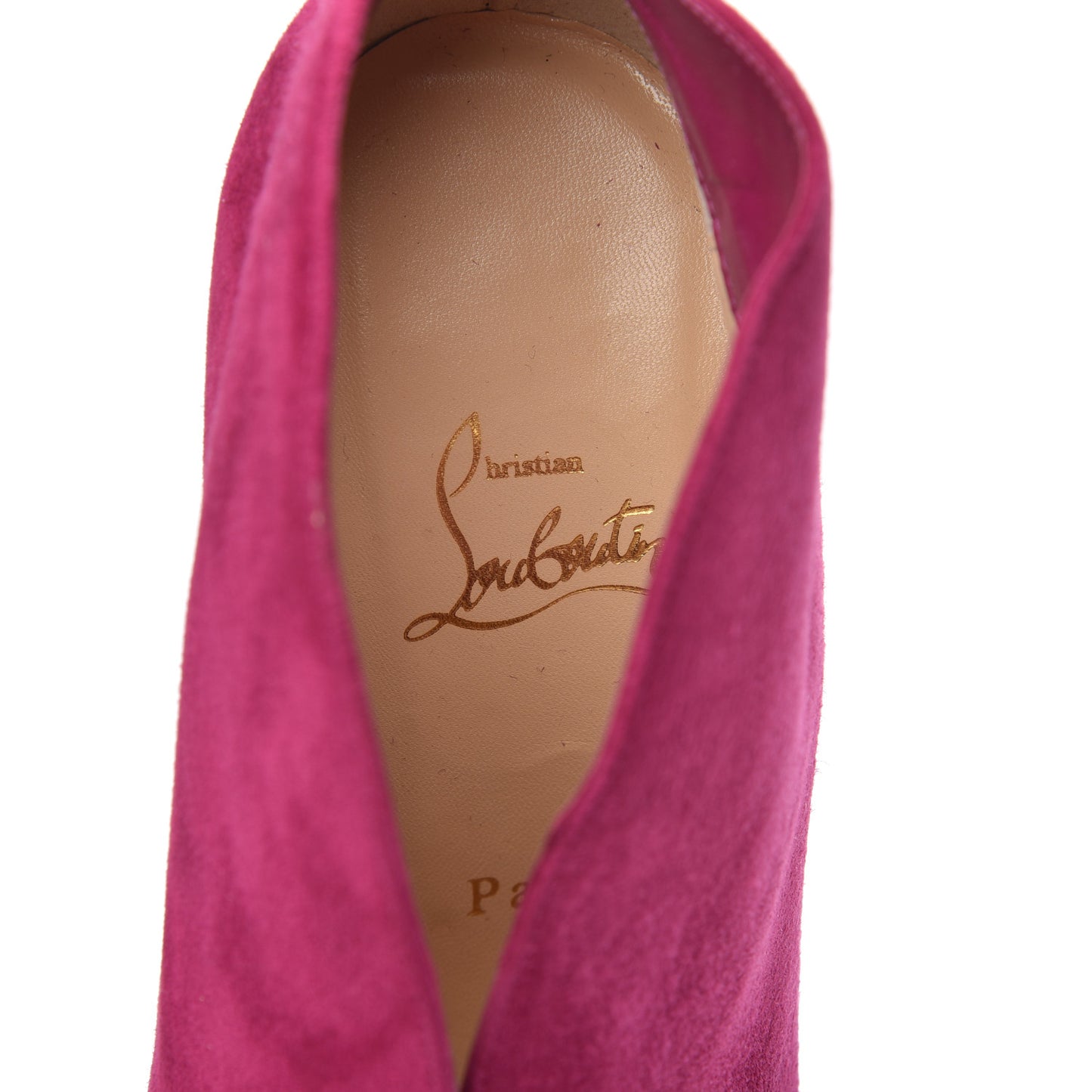 Veau Velours Chester Fille 120 Ankle Bootie 38.5 Fuchsia