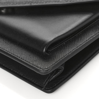 Prada Saffiano City Calf Mini Envelope Bag Black 8 of 8