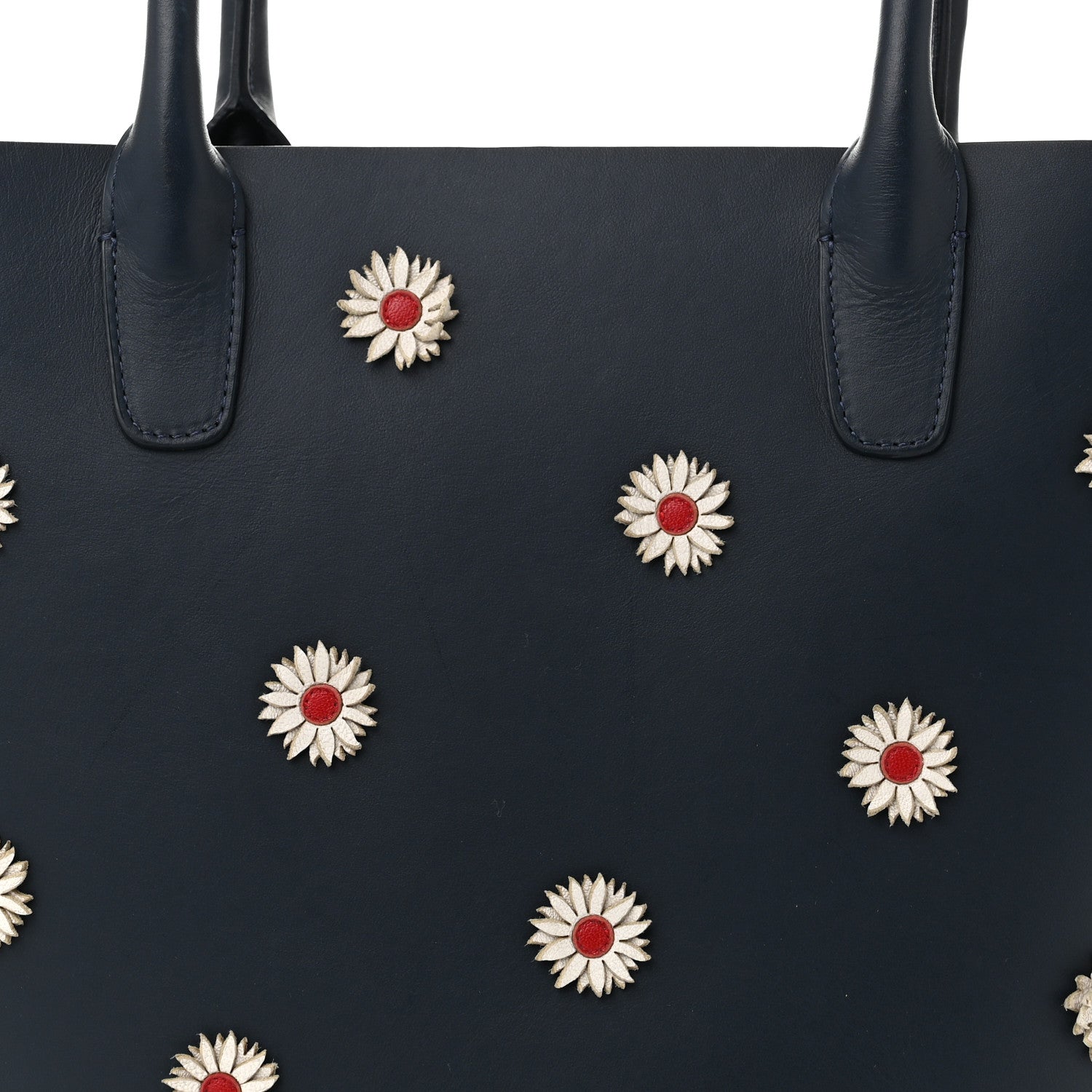 Mansur Gavriel Calfskin Daisy Triangle Tote Blue 7 of 9